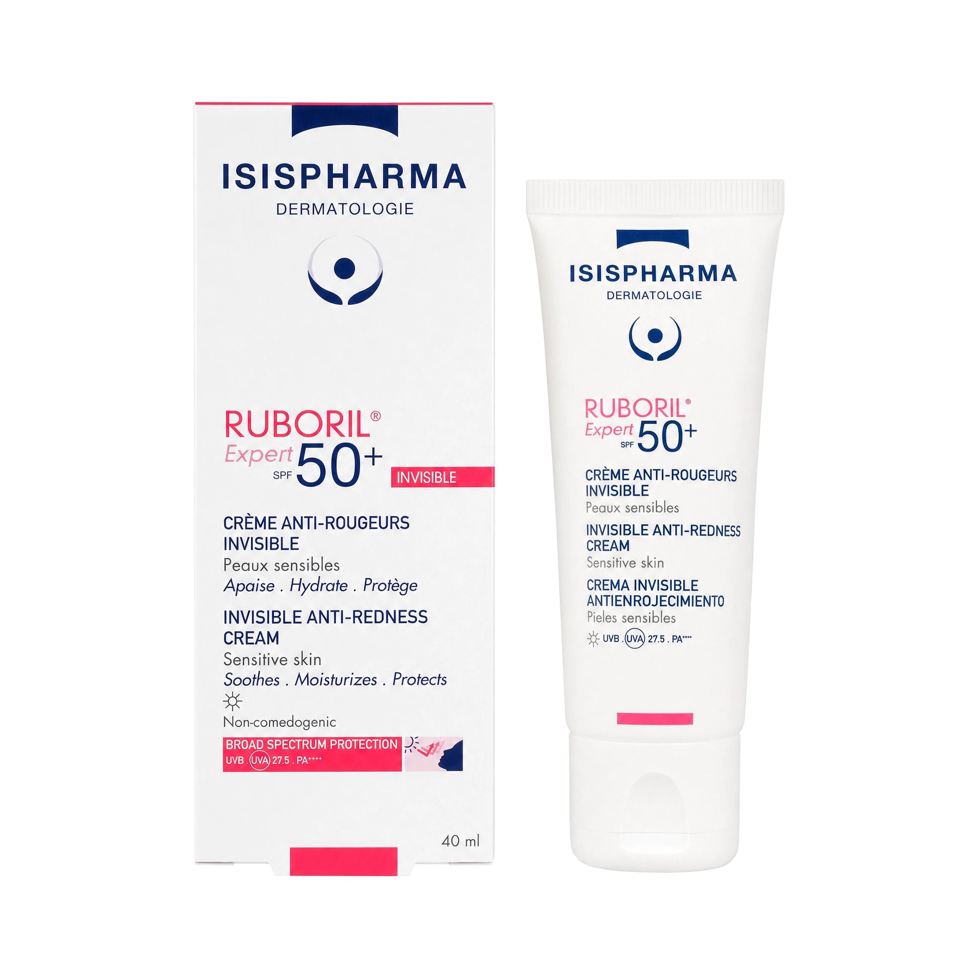 61605-Isis Ruboril Expert SPF50+ Invisible Anti-Redness Cream 40ml +3