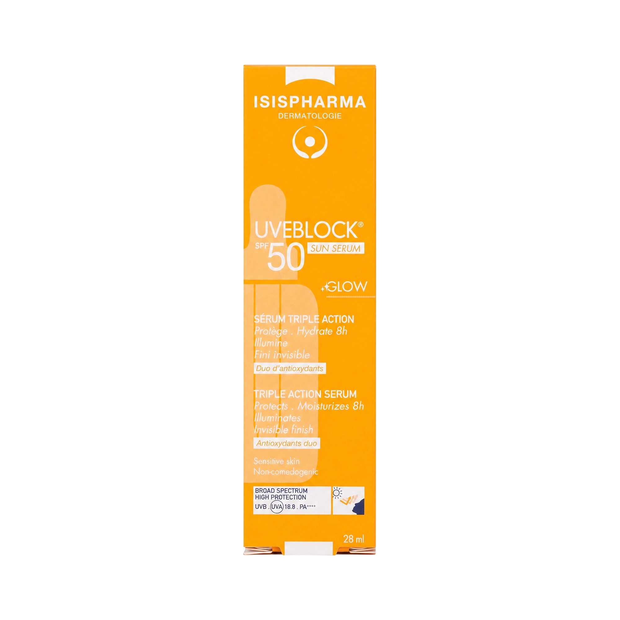 61607-Isis Uveblock Spf50 Triple Action Sun Serum Glow 28ml