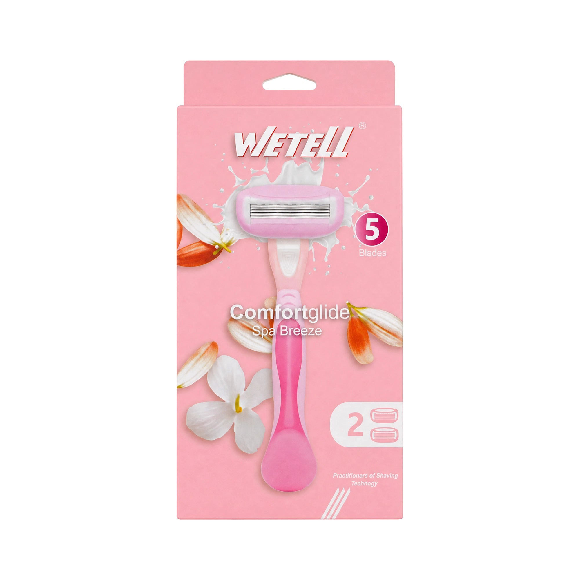 Wetell Comfortglide Spa Breeze Handle+2Pcs Refills-Pink