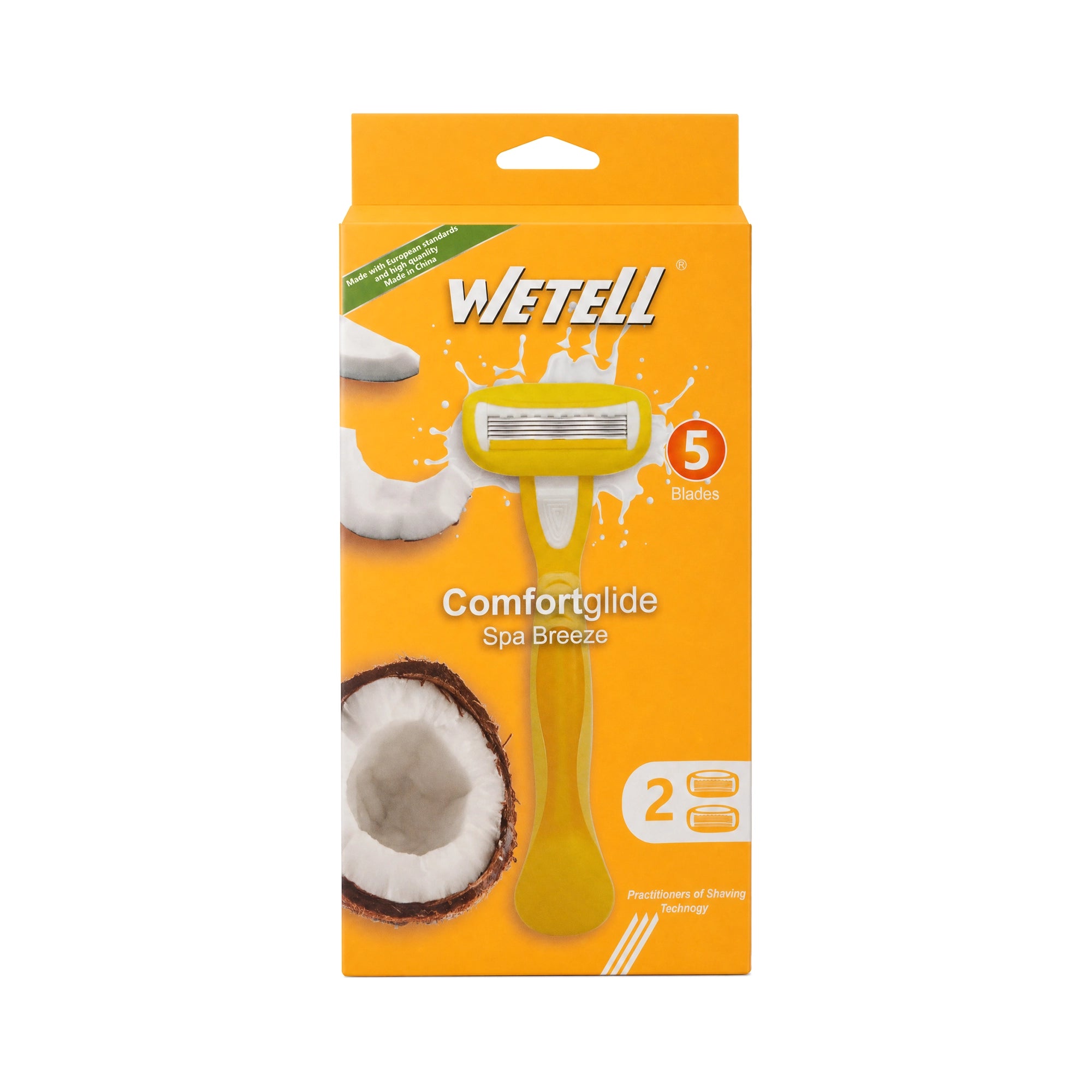 Wetell Comfortglide Spa Breeze Handle+2Pcs Refills-Yellow