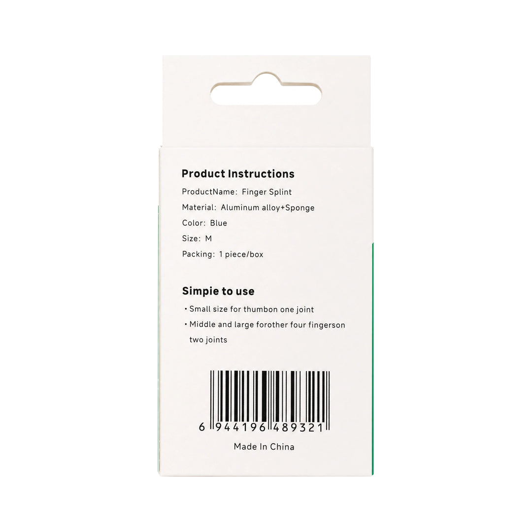 61627-Black &amp; Brown Finger Splint-Medium +5