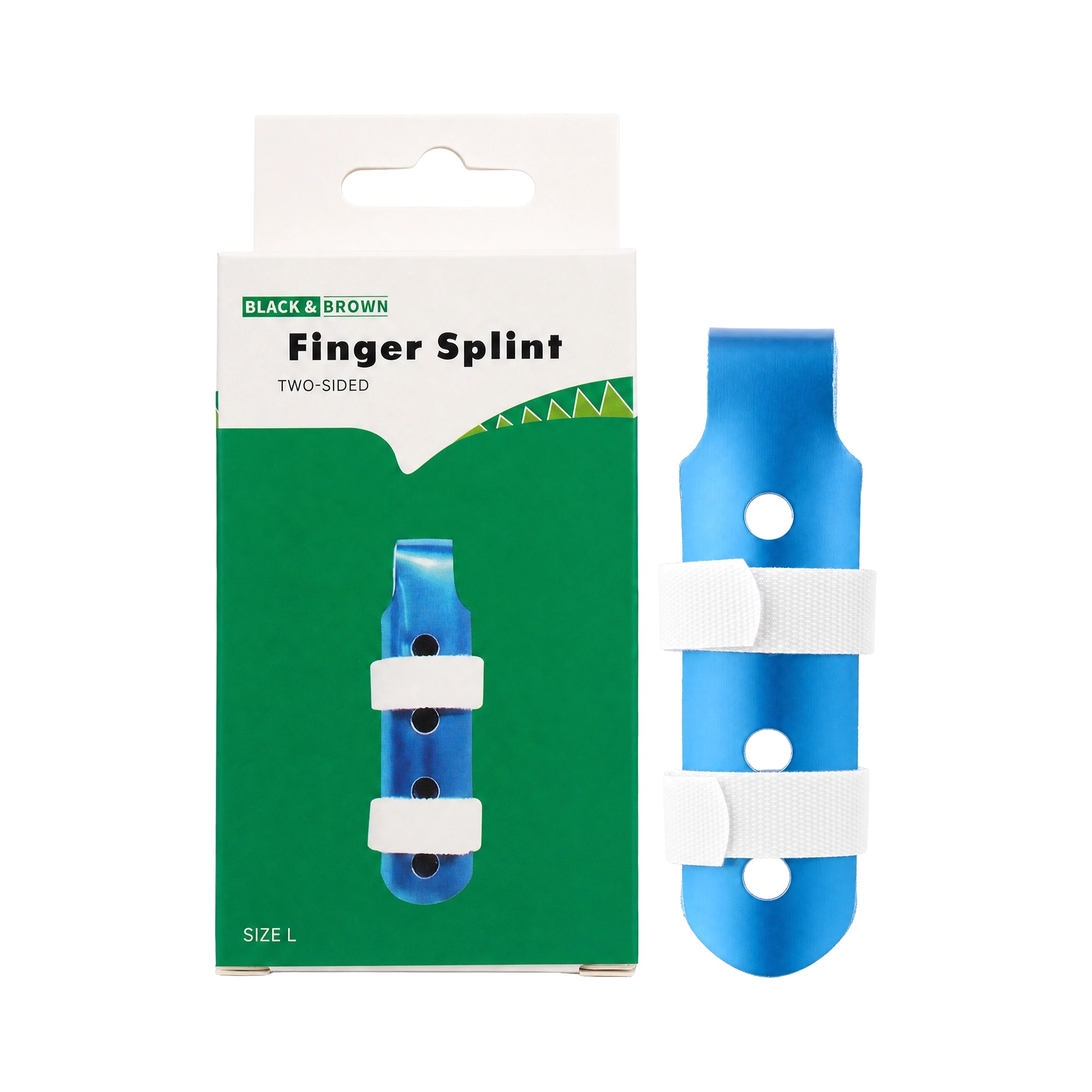 Black & Brown Finger Splint-Large