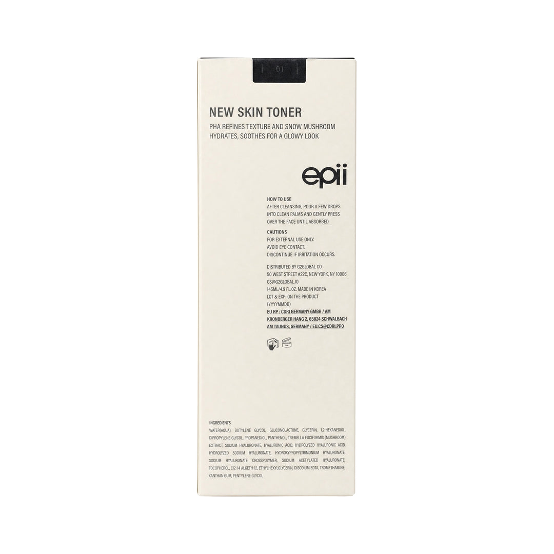 61633-Epii New Skin Toneer Snow Mushroom &amp; PHA 145ml +5