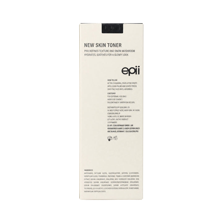 61633-Epii New Skin Toneer Snow Mushroom &amp; PHA 145ml +5