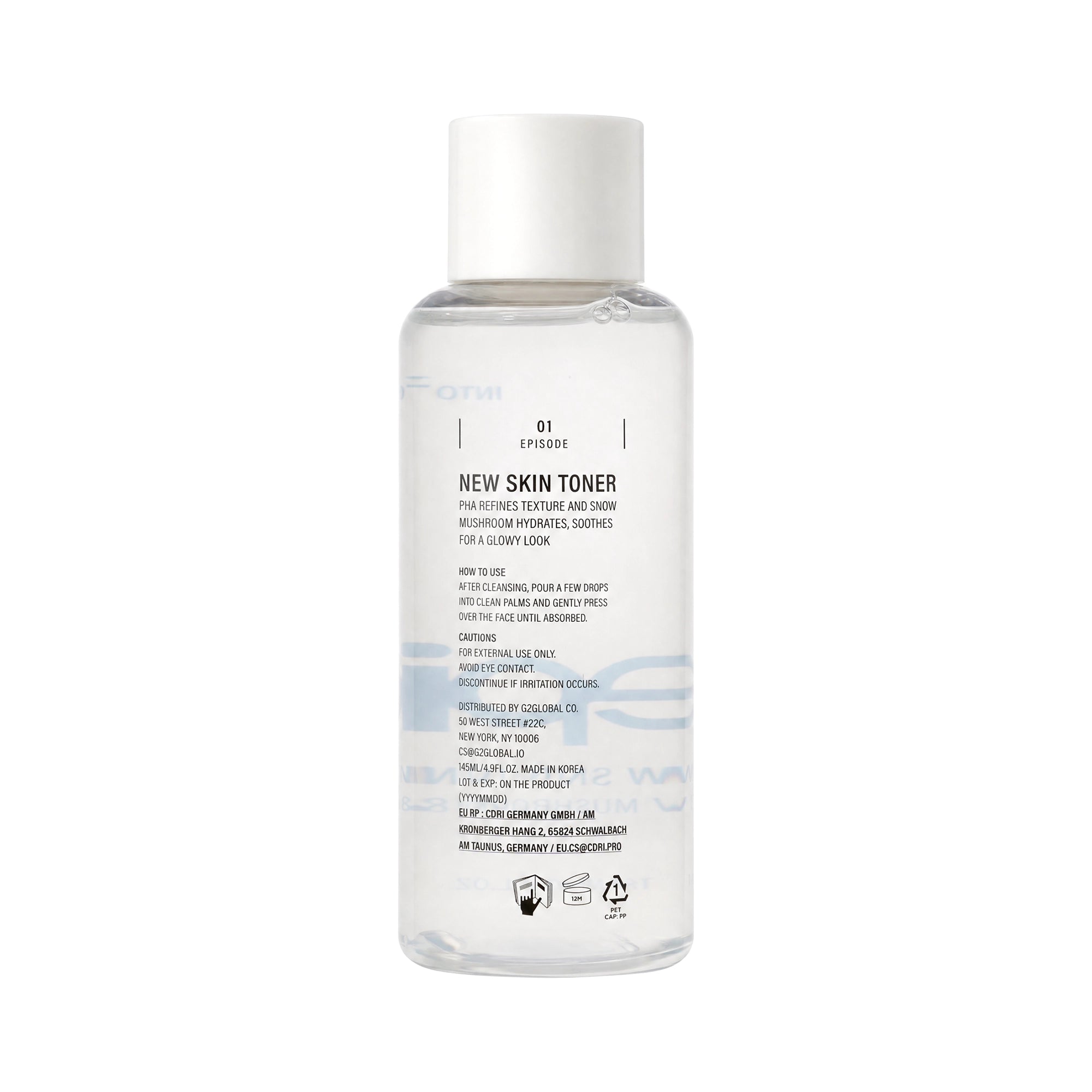 Epii New Skin Toneer Snow Mushroom & PHA 145ml