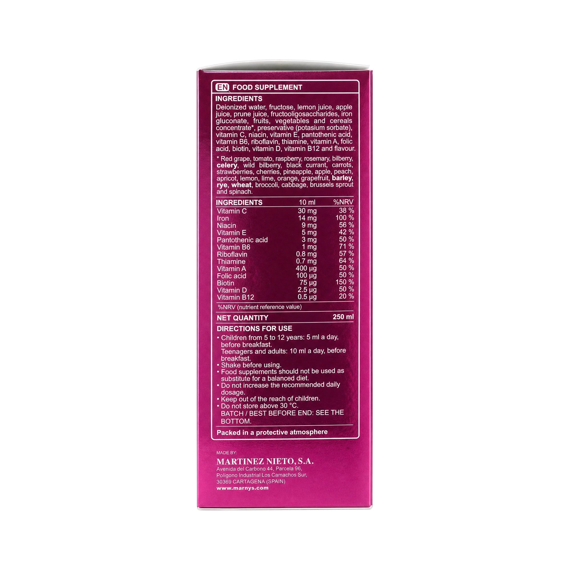 Marnys Ferrobine Complex Syrup With Iron & Vitamins 250ml