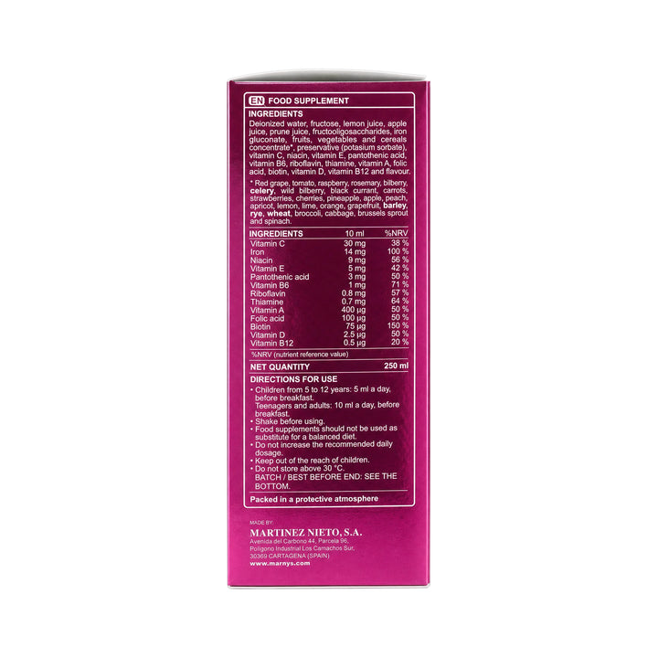61636-Marnys Ferrobine Complex Syrup With Iron &amp; Vitamins 250ml +6