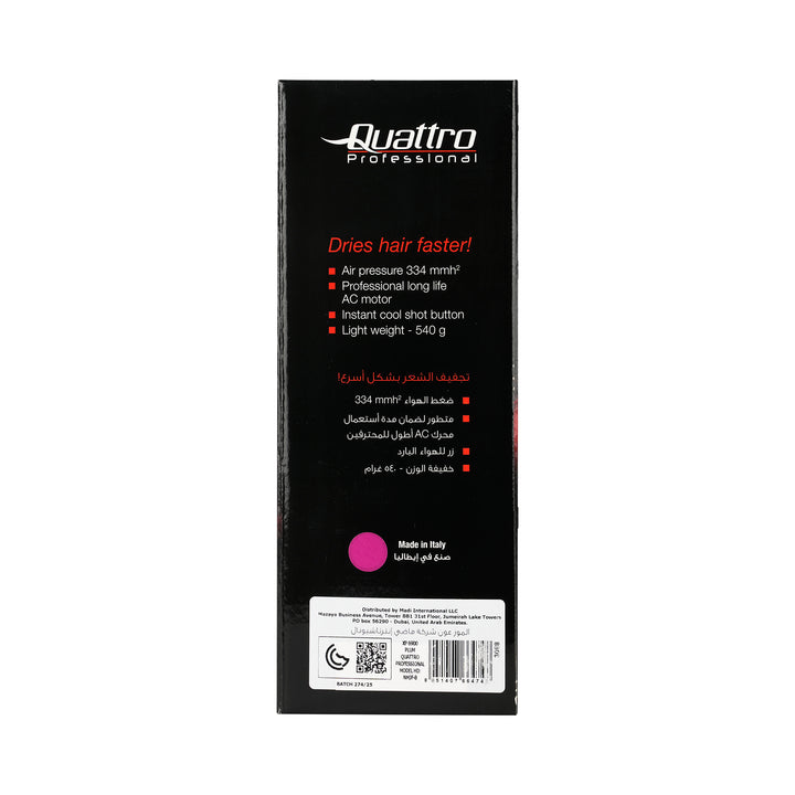61690-Quattro Professional Hair Dryer XP.6900-4748 +6