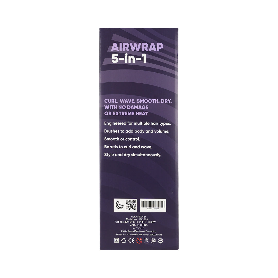 61692-Quattro Professional 5-In-1 Airwrap-MK-568 +7