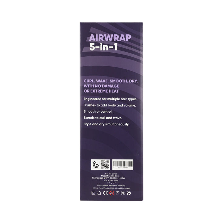 61692-Quattro Professional 5-In-1 Airwrap-MK-568 +7