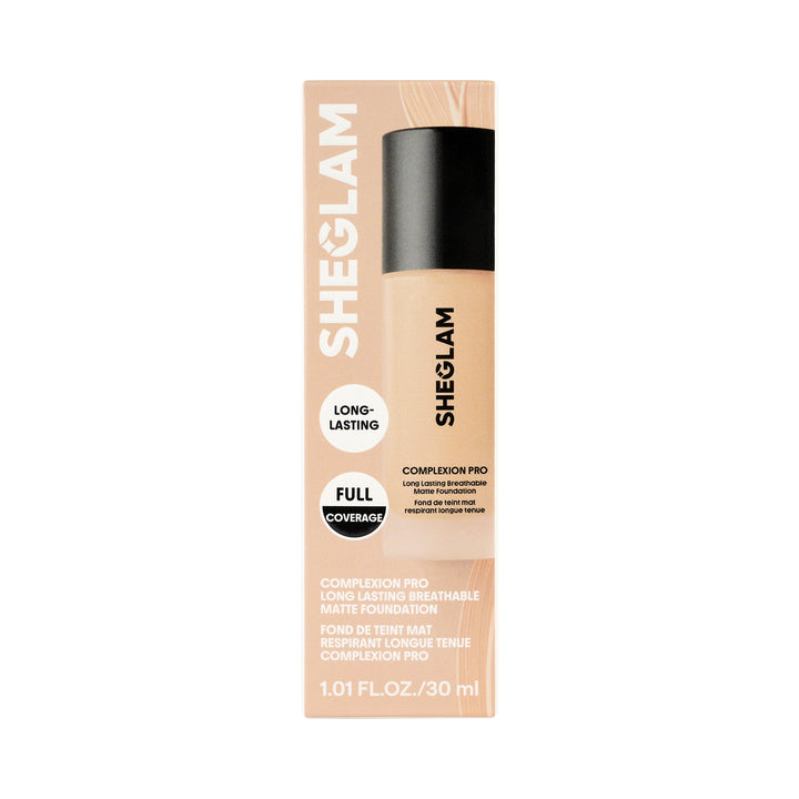 61713-Sheglam Complexion Pro Breathable Matte Foundation-Porcelain +1