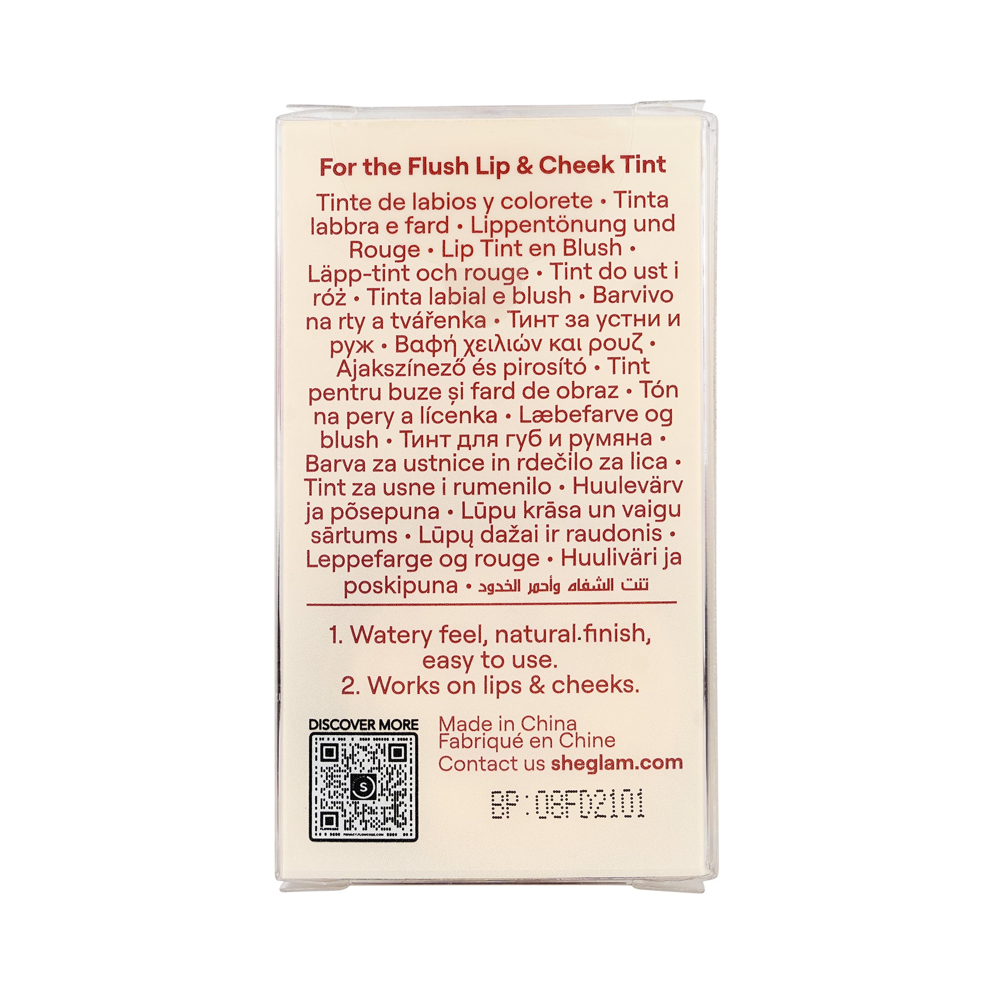 61715-Sheglam For The Flush Lip & Cheek Tint 413-Cherry Picked +2