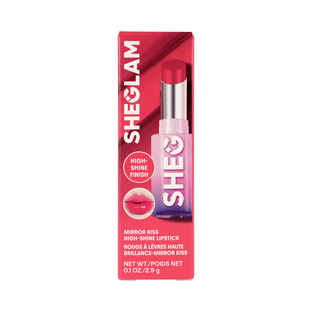 61718-Sheglam Mirror Kiss High-Shine Lipstick 103-A Bold Plan +1