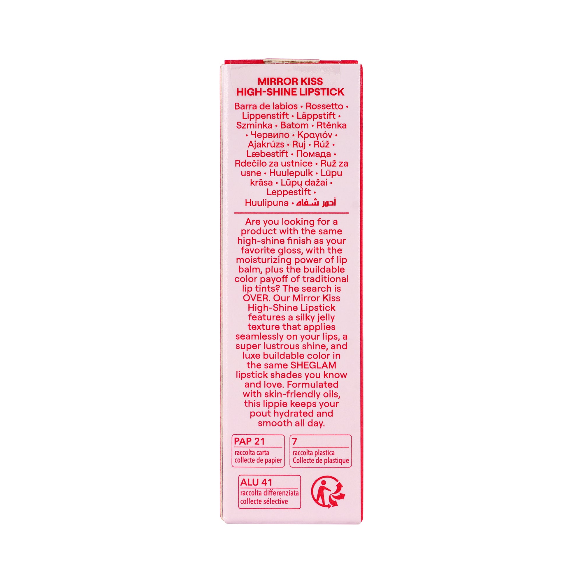 61718-Sheglam Mirror Kiss High-Shine Lipstick 103-A Bold Plan +2