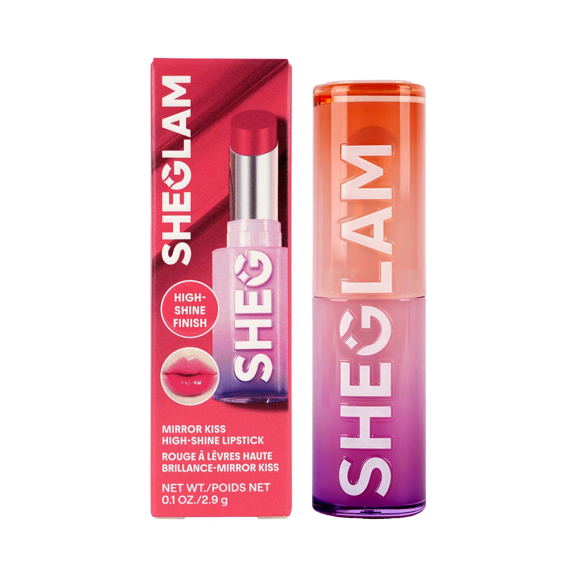 61718-Sheglam Mirror Kiss High-Shine Lipstick 103-A Bold Plan