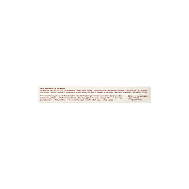 61723-Sheglam Save It Laminating Brow Gel-Clear +3