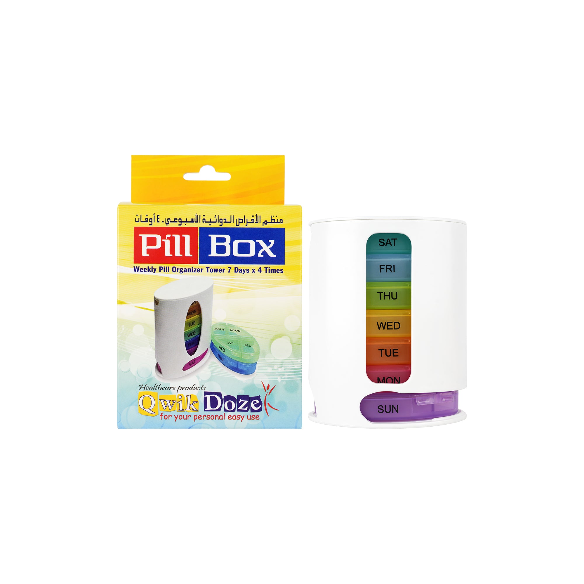 61740-Qwik Doze Pill Organizer Tower Weekly 4 Doses-030