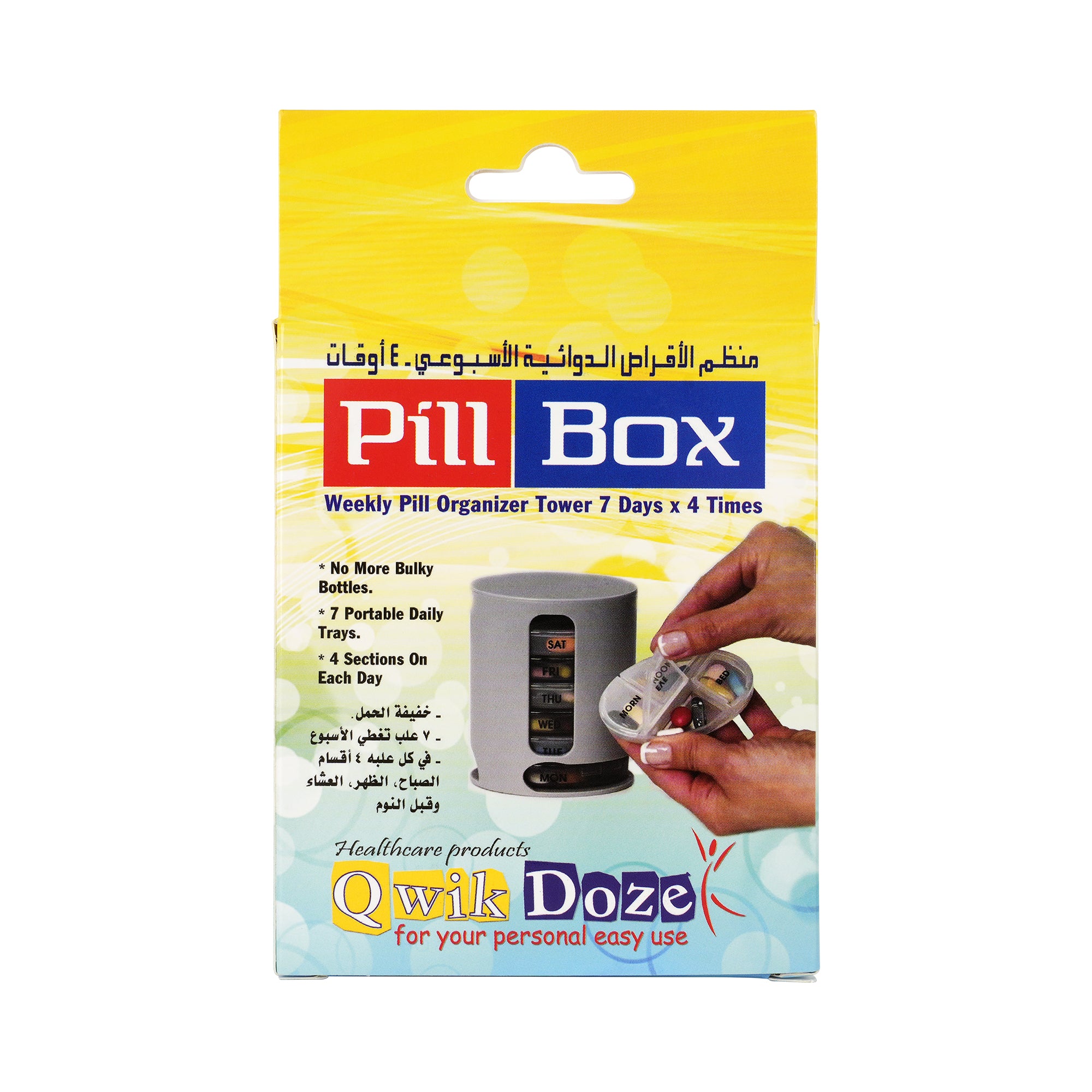 61740-Qwik Doze Pill Organizer Tower Weekly 4 Doses-030 +4