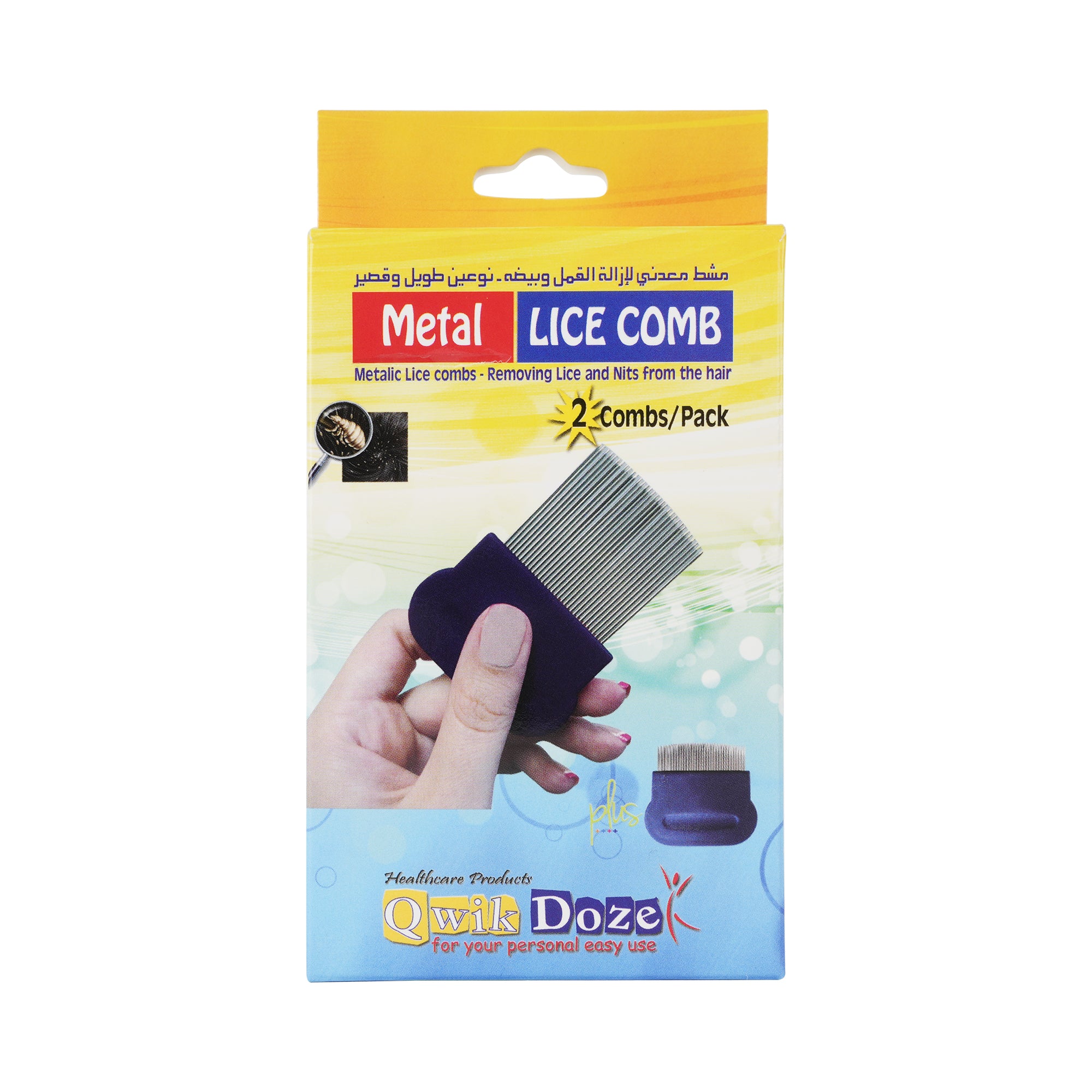 61742-Qwik Doze Metal Lice Comb-3018 +2
