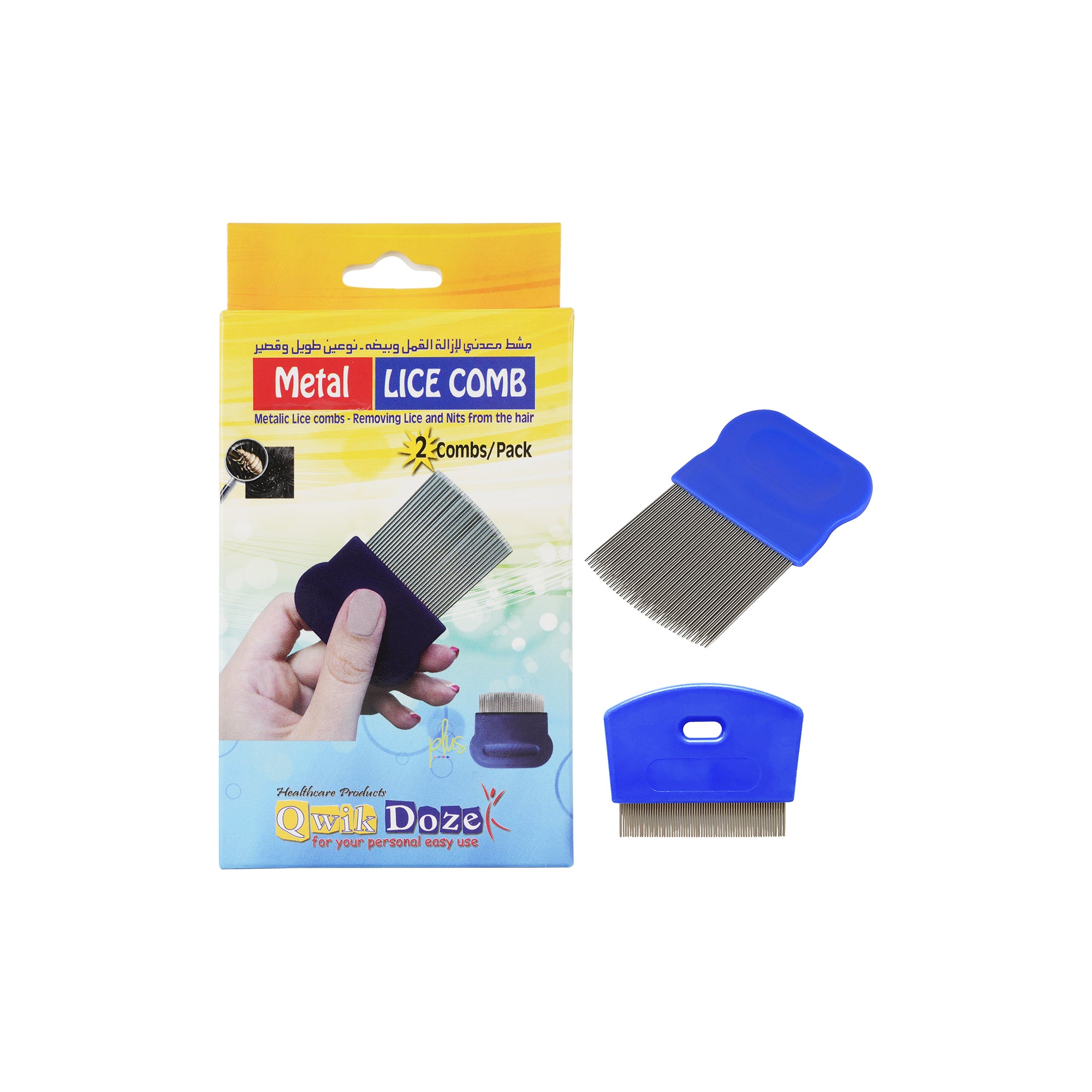 61742-Qwik Doze Metal Lice Comb-3018