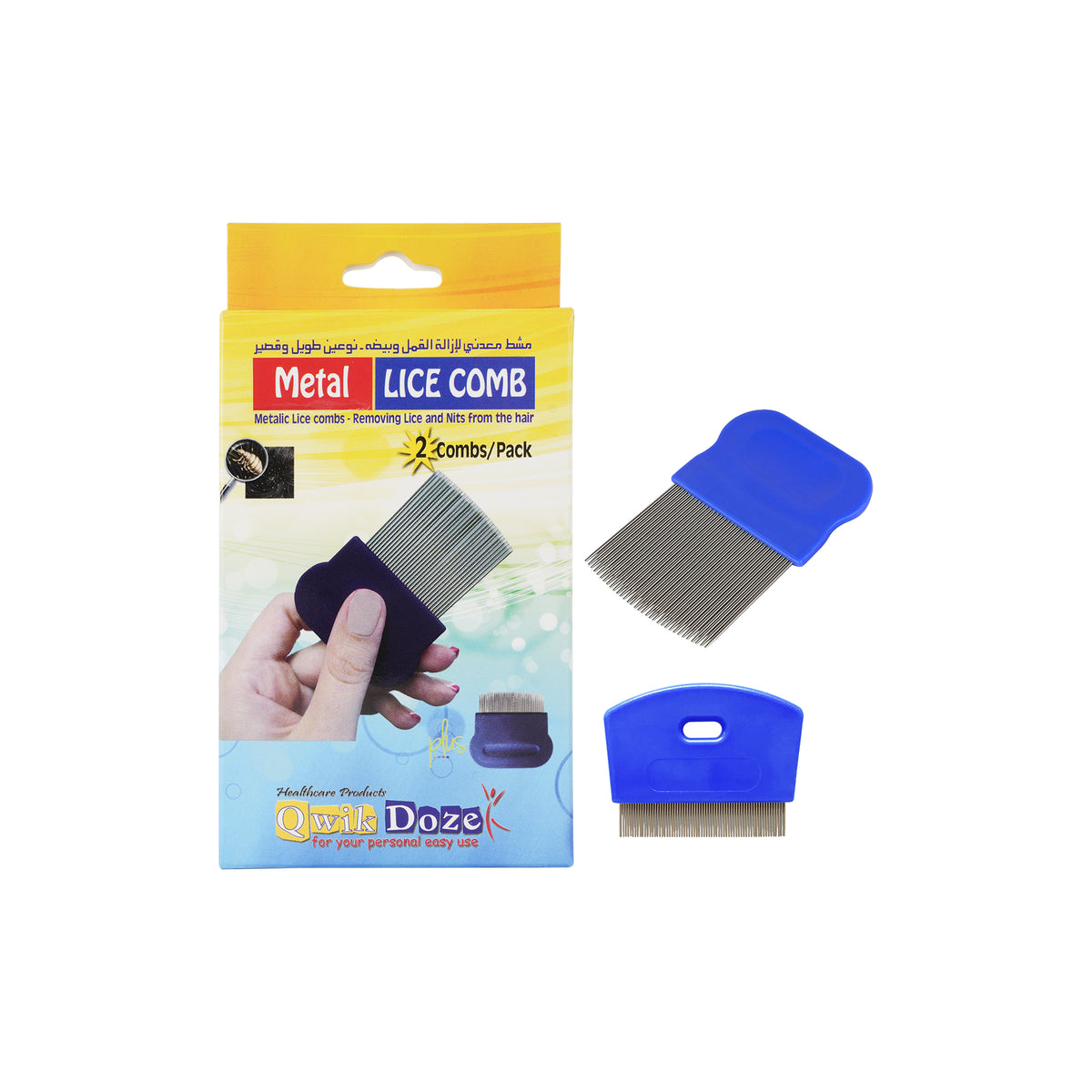 61742-Qwik Doze Metal Lice Comb-3018
