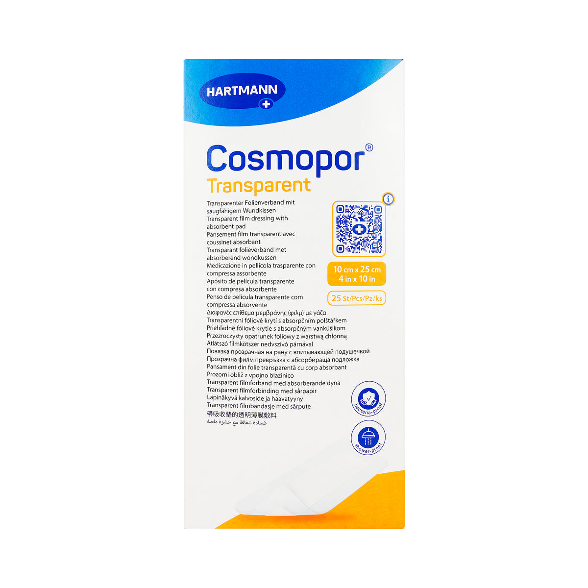 61751-Hartmann Cosmopor Transparent 10x25cm 1pc