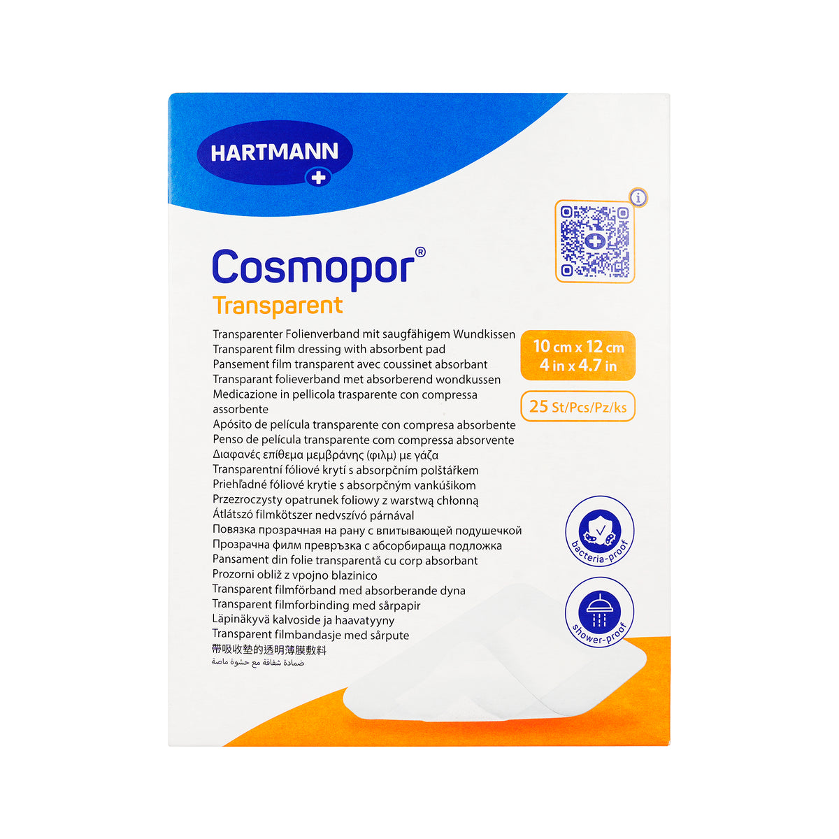 61752-Hartmann Cosmopor Transparent 10x12cm 1pc