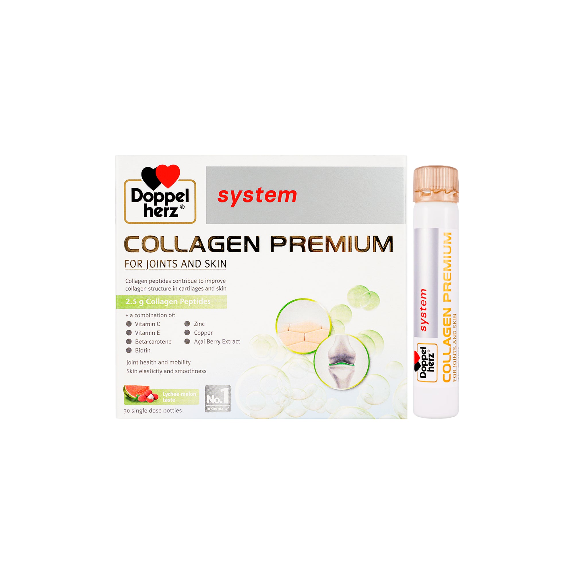 61753-Doppelherz System Collagen Premium 30 Single Dose Bottles +1