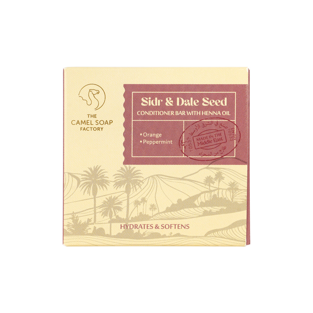 -Sidr &amp; Date Seed Conditioner Bar With Henna Oil 70g +2