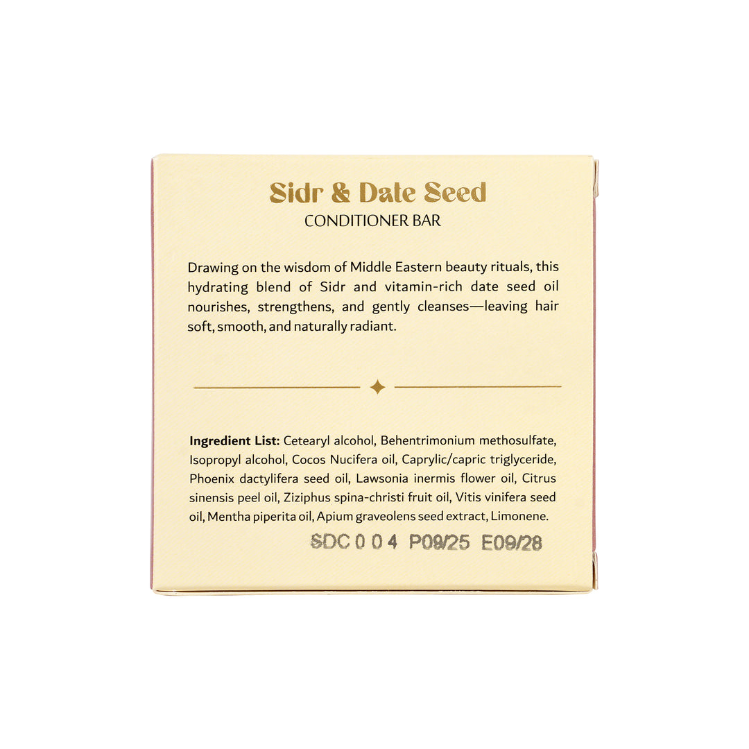 -Sidr &amp; Date Seed Conditioner Bar With Henna Oil 70g +3