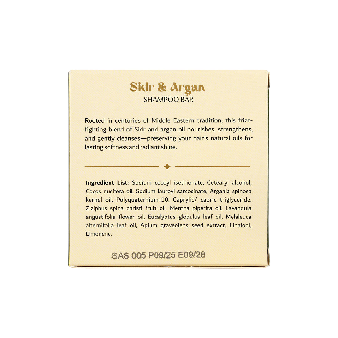 -Sidr &amp; Argan Shampoo Bar 70g +3
