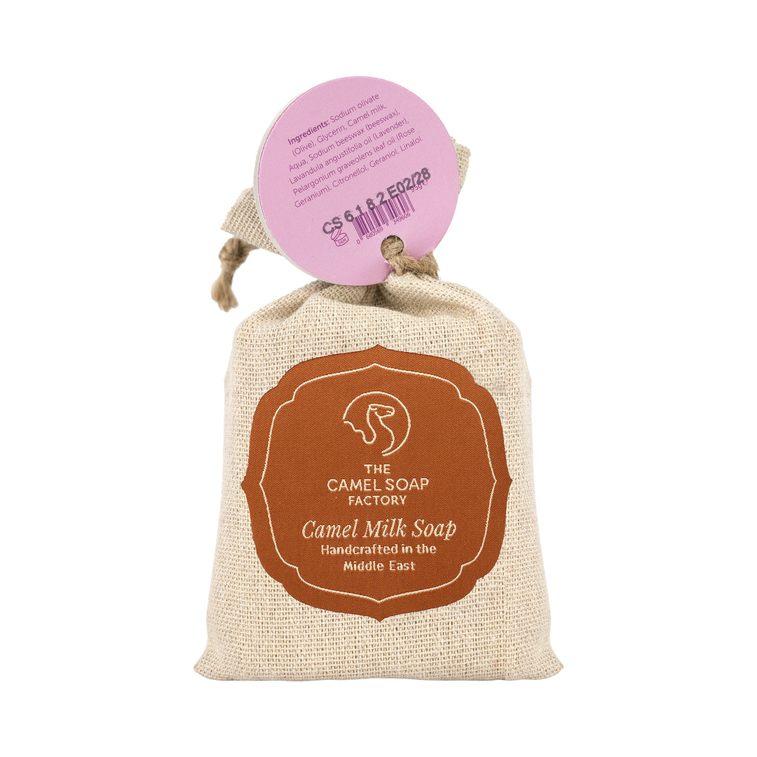 -Camel Milk Castile Soap Bar 95g-Lavender &amp; Rose Geranium +2