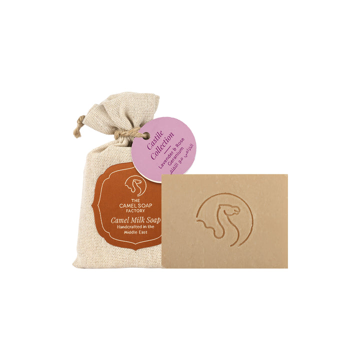 -Camel Milk Castile Soap Bar 95g-Lavender &amp; Rose Geranium +1