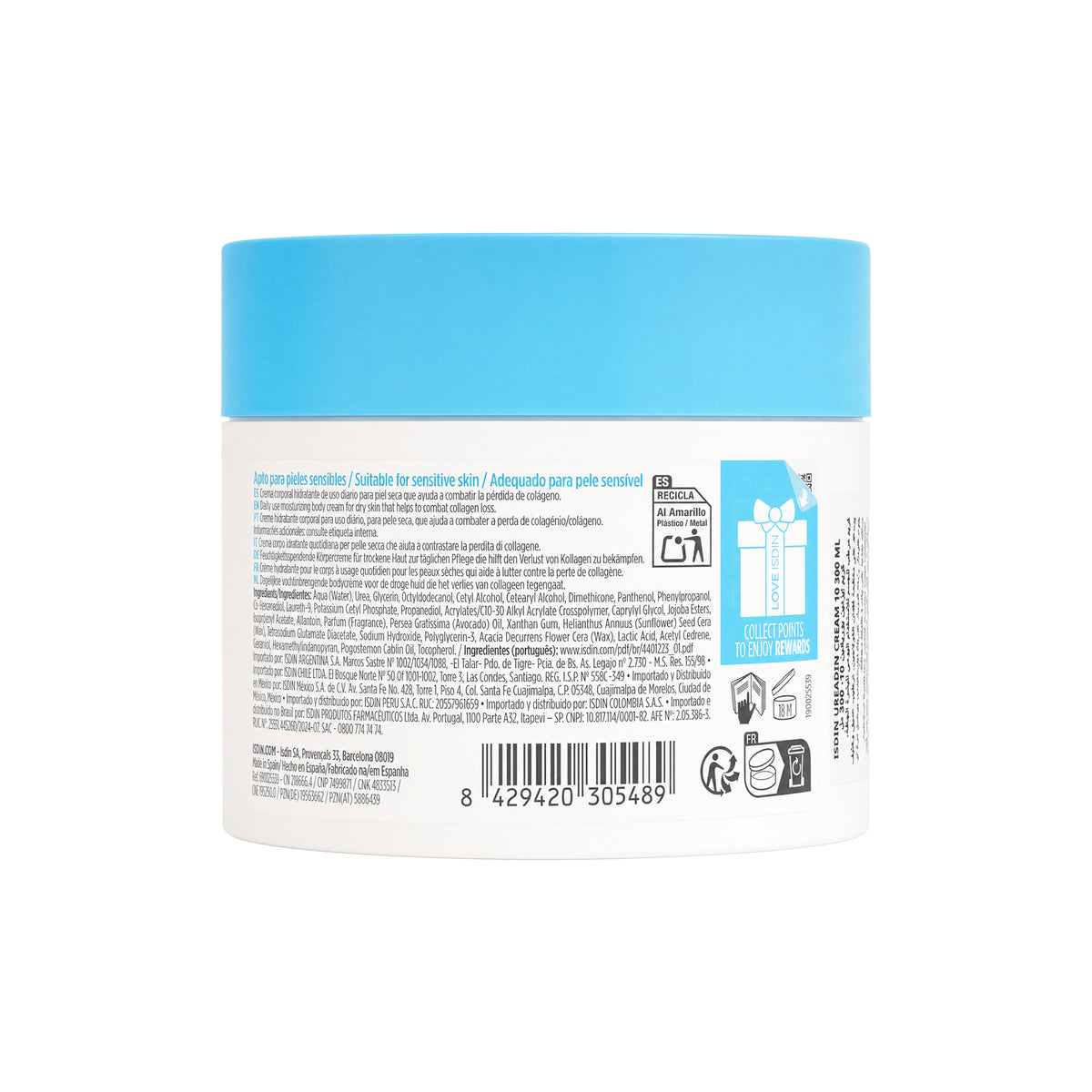 -Isdin ureadin Cream 10 Moisturizing Cream 300ml +1