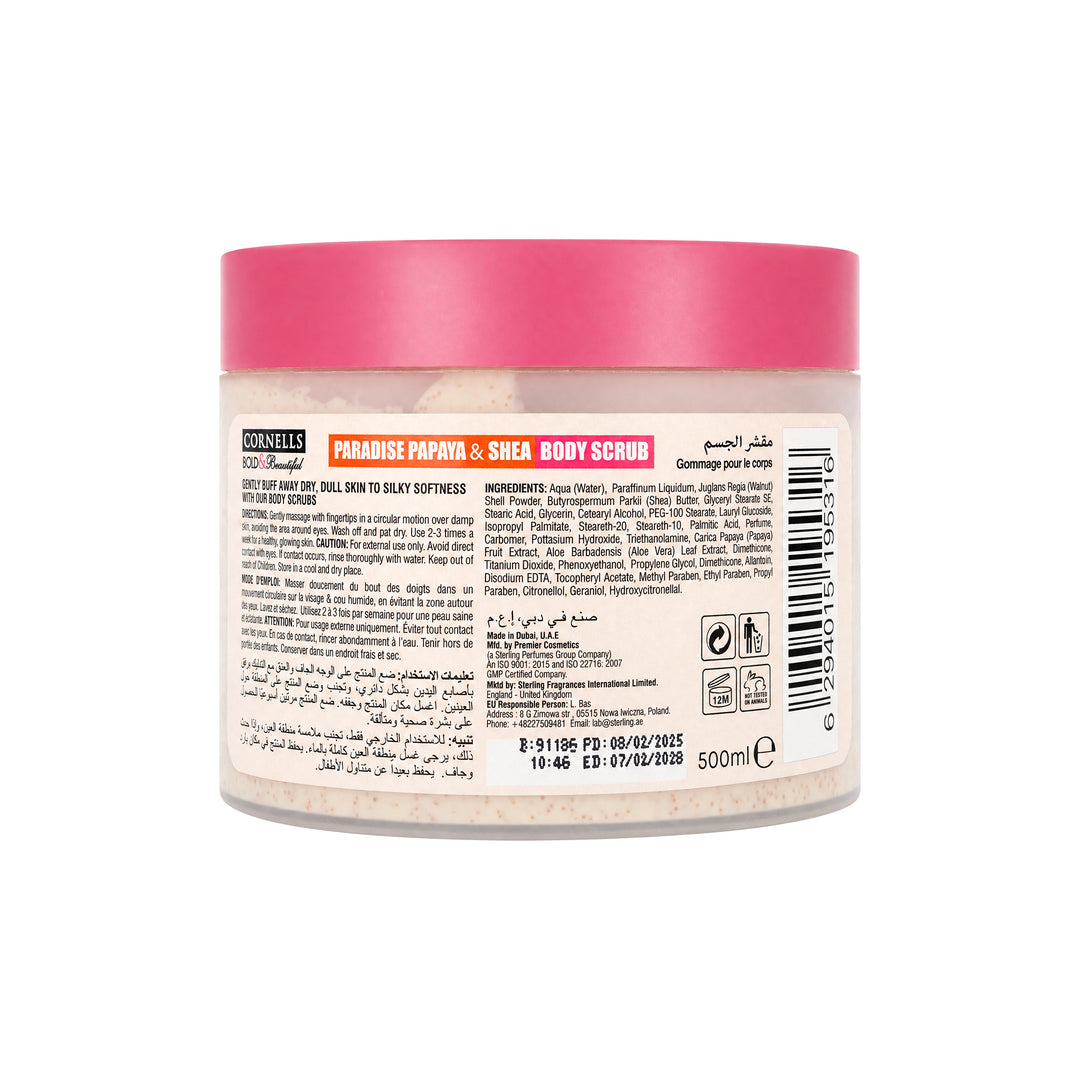 -Cornells B.B Paradise Papaya &amp; Shea Body Scrub 500ml +1
