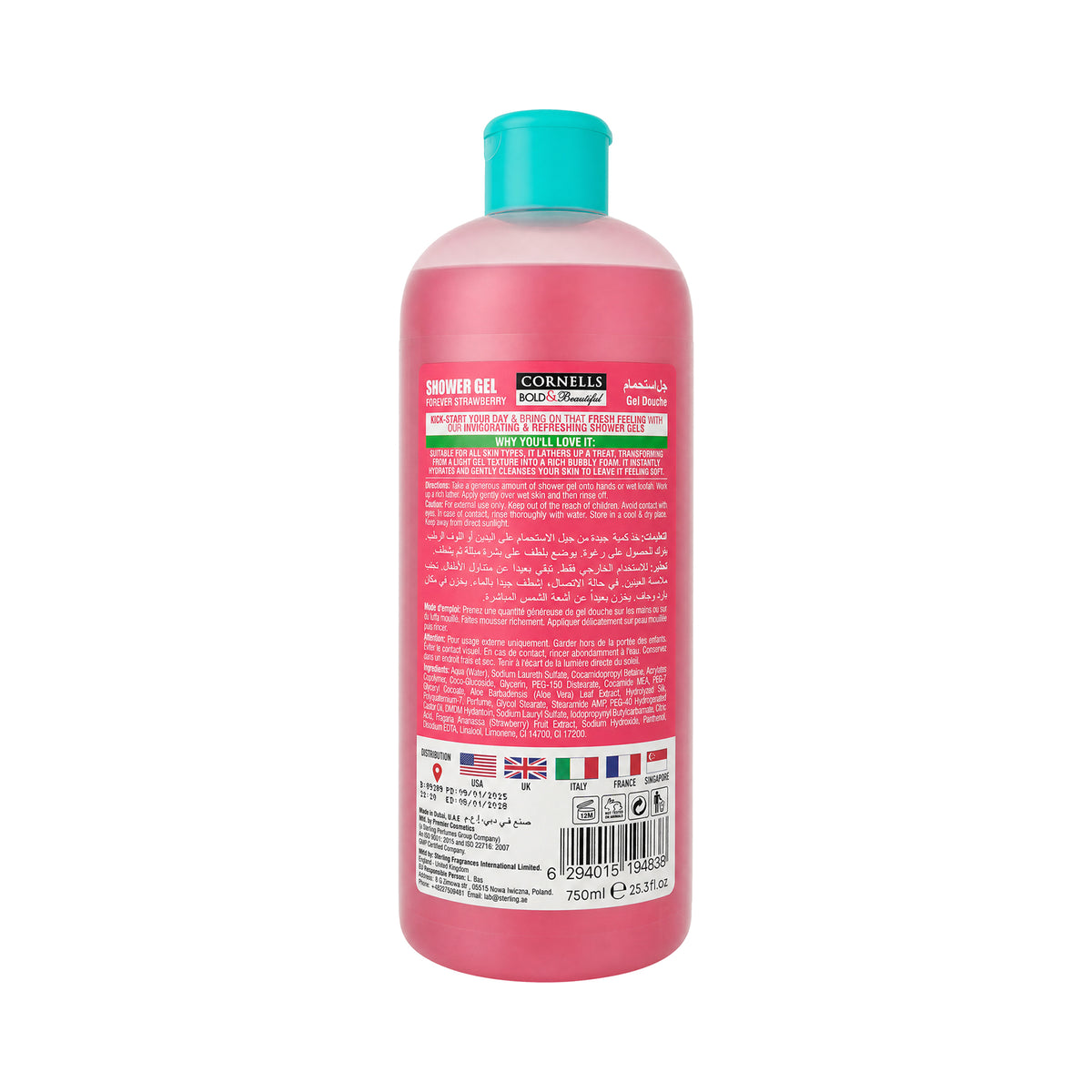 -Cornells B.B Forever Strawberry Shower Gel 750ml +1
