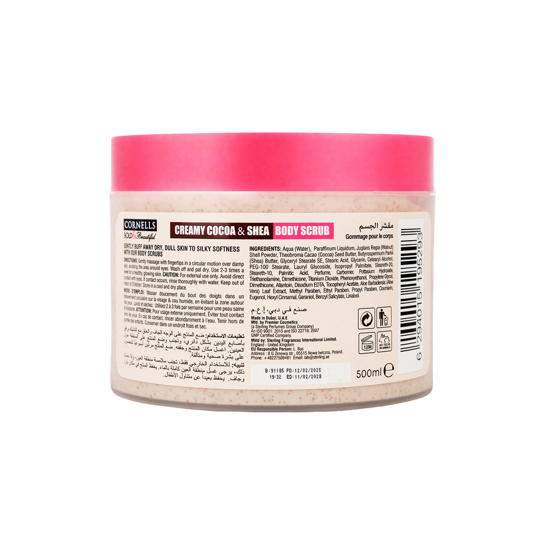 -Cornells B.B Creamy Cocoa &amp; Shea Body Scrub 500ml +1