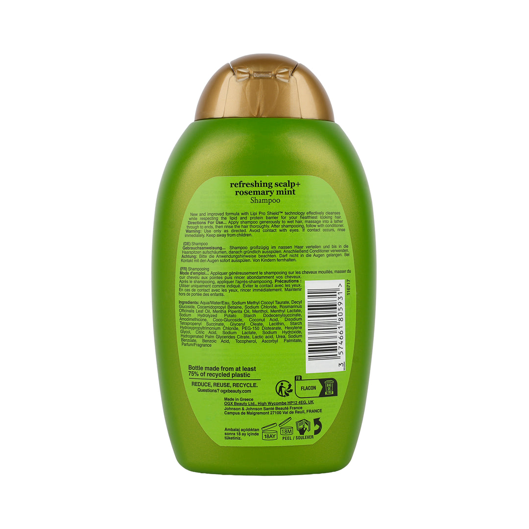 61854-Ogx Rosemary Mint Shampoo 385ml +1