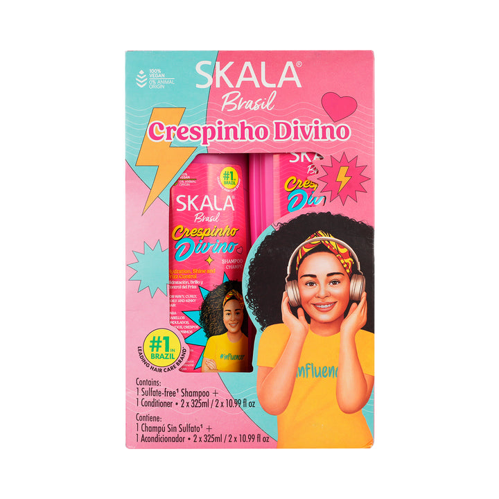 61870-Skala Brasil Crespinho Divino Kids Shampoo &amp; Conditioner Kit