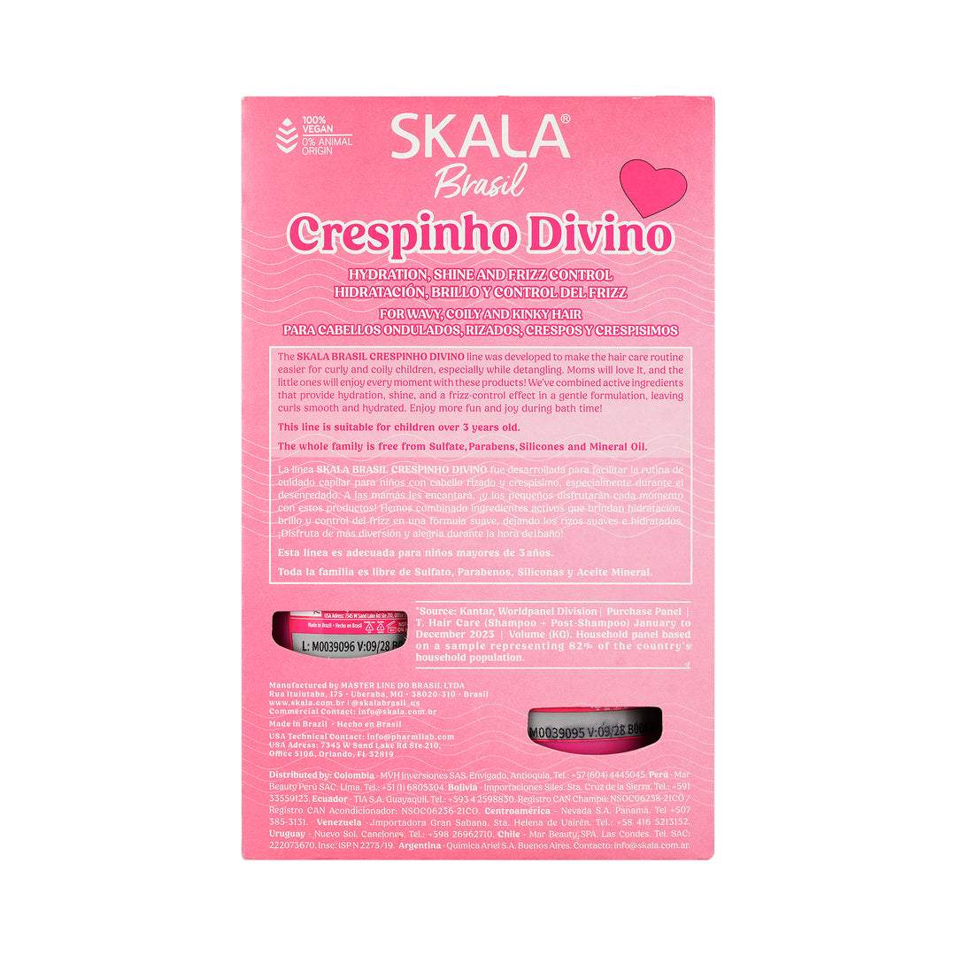 61870-Skala Brasil Crespinho Divino Kids Shampoo &amp; Conditioner Kit +2