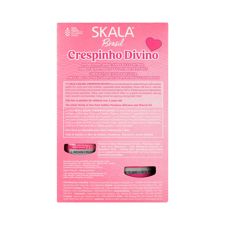 61870-Skala Brasil Crespinho Divino Kids Shampoo &amp; Conditioner Kit +2