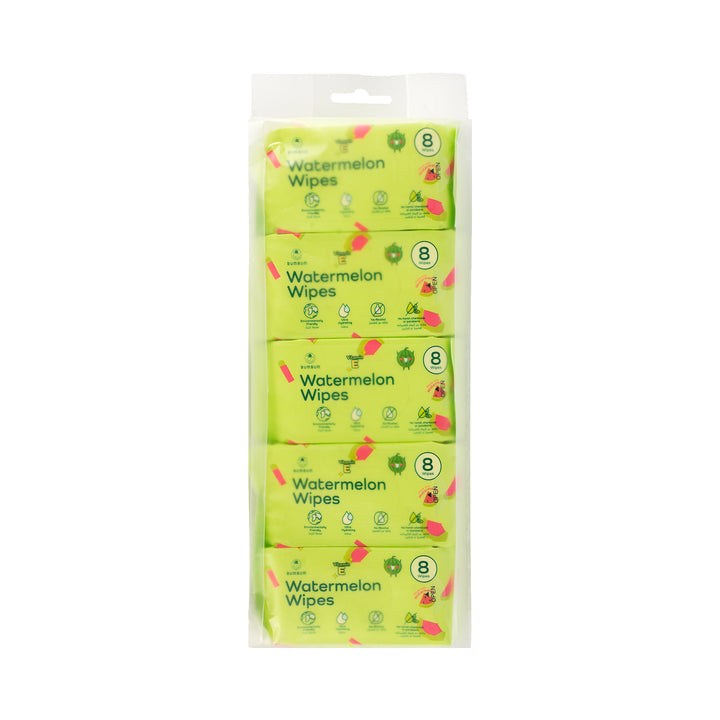 61892-Bumbum Vitamin E Watermelon Wet Wipes 8pcs-10 Packs +2