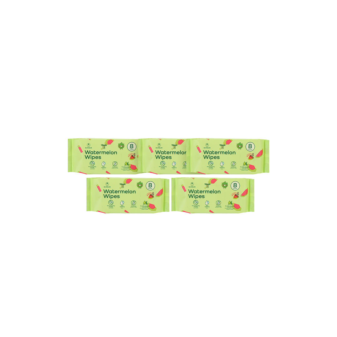 61892-Bumbum Vitamin E Watermelon Wet Wipes 8pcs-10 Packs +3