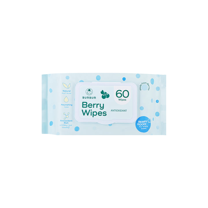 61897-Bumbum Antioxidant Berry Wet Wipes 60pcs