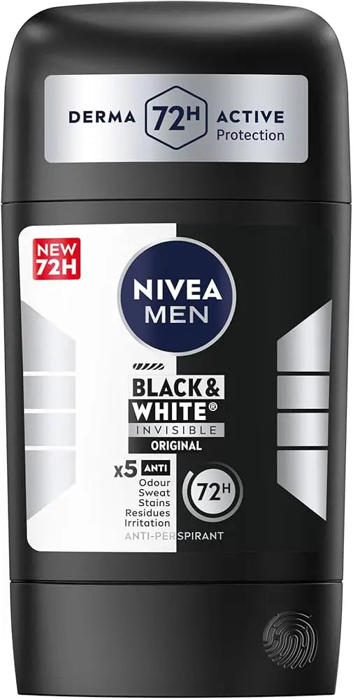 Nivea Men 72h Anti-Perspirant Stick 50ml-Black & White