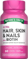 Nature's Truth Ultra Hair,Skin &Nails Plus Biotin 60 Caplets