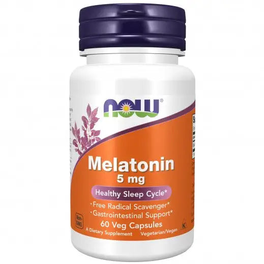 Now Melatonin 5mg 60 Veg Capsules