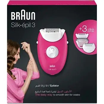 41771-Braun Silk-Epil 3410 Legs & Body Raspberry Pink