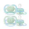 Avent Ultra Air Soother Glow 0-6m 2Pcs Boy-F376/11(PA214)