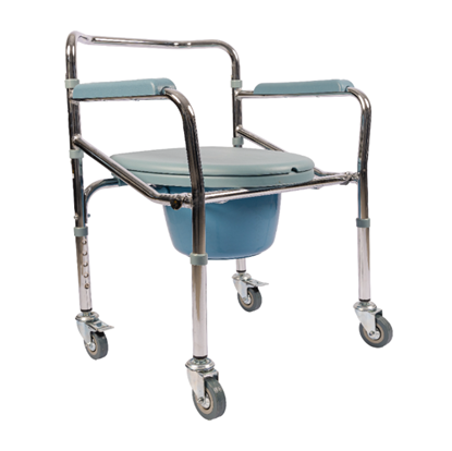 Vantevis Folding Commode with Wheels